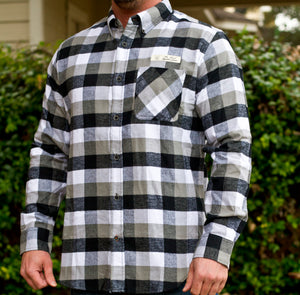 Men's Flannel Black and White