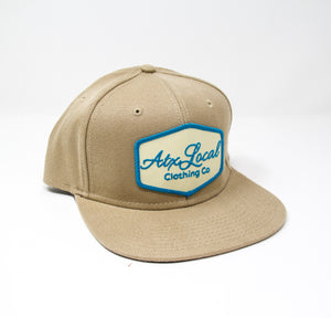 Cursive Snapback Khaki