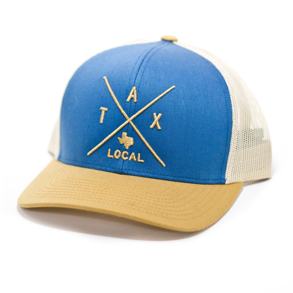 Hipster Trucker Ocean Blue and Gold