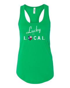 Lucky to be Local Racerback Tanks