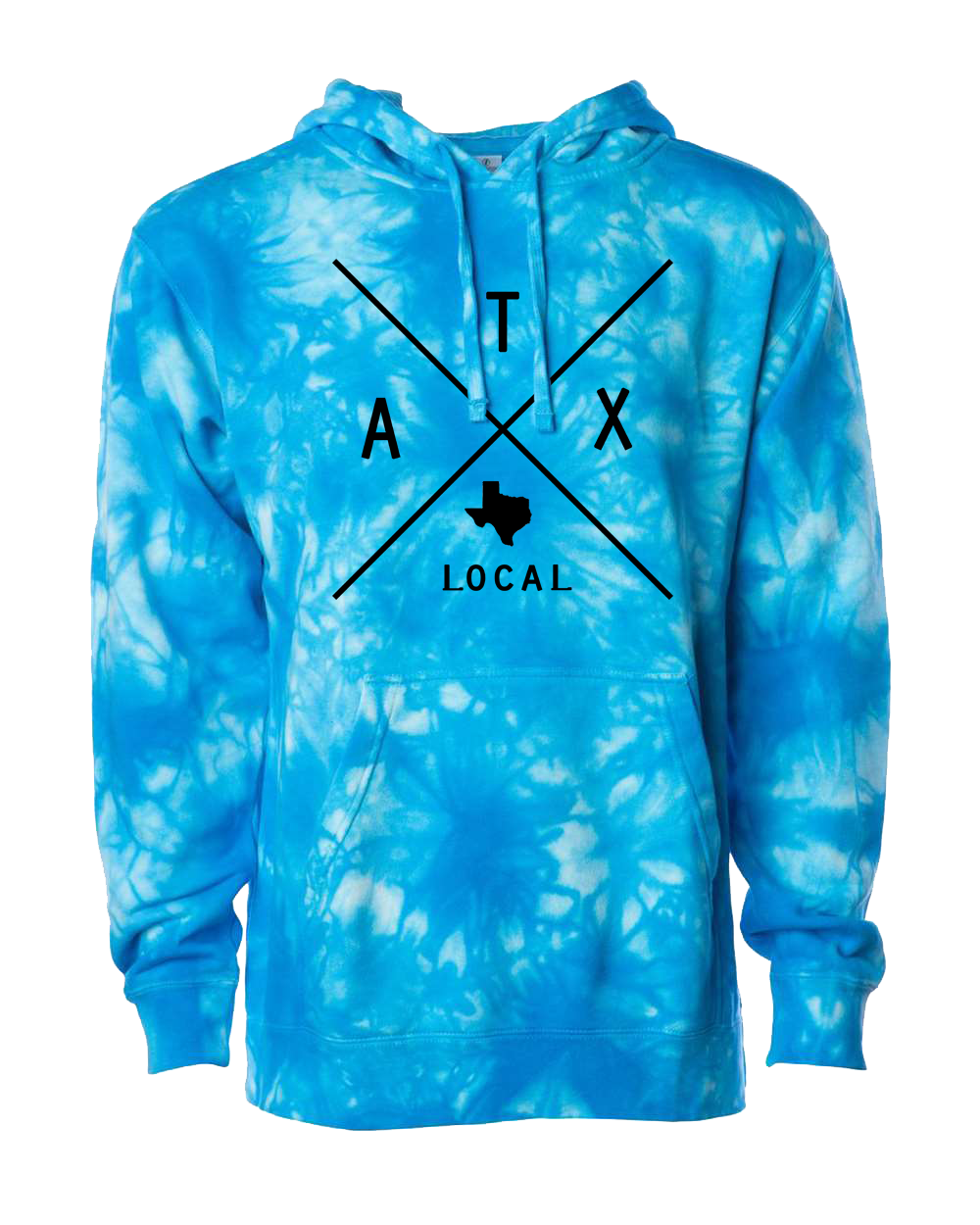 Tie Dye Hoodie Blue