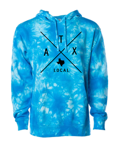 Tie Dye Hoodie Blue